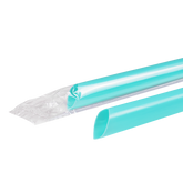 Wholesale 9'' Boba Straws (10mm) Poly Wrapped - Aqua - 1,600 ct